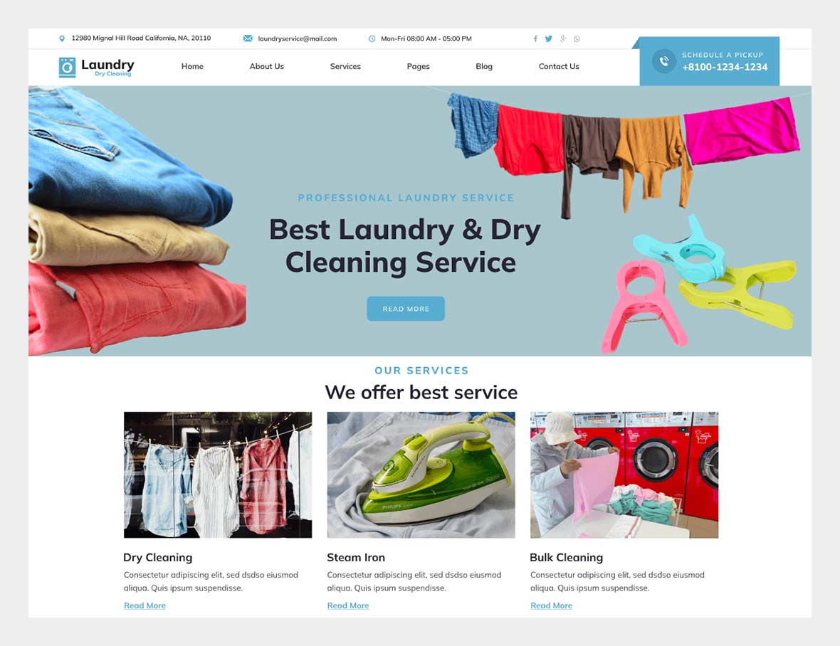 free laundry dry cleaning