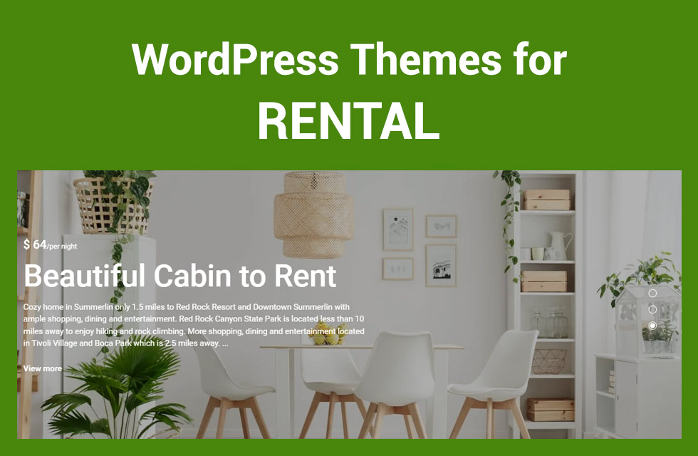 Best Rental WordPress Themes